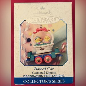 Easter Hallmark Keepsake Ornament 1999 Flatbed Car Cottontail Express #4 Series